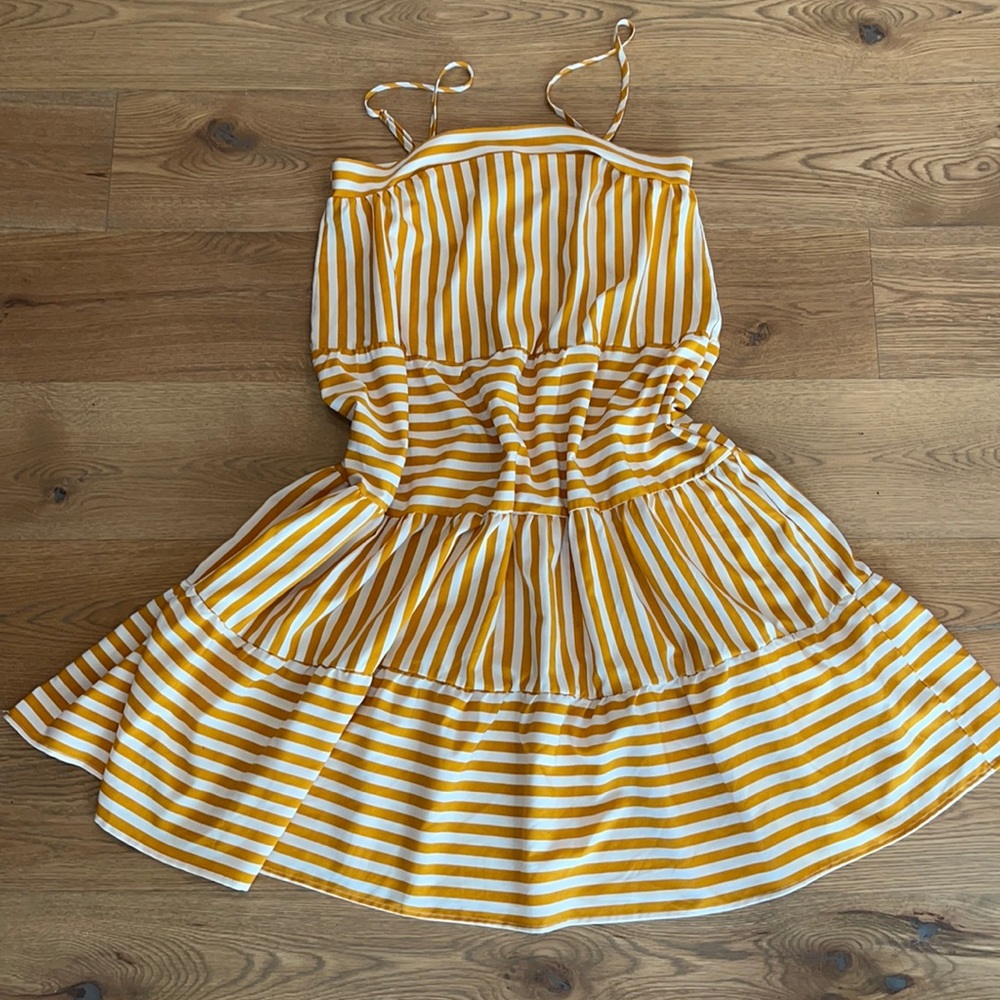 Yellow Stripe Dress. Sz. M